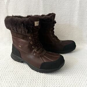 UGG NWOB Chocolate Club Brown Butte Men Weatherproof Lined Snow Boots 11 5521